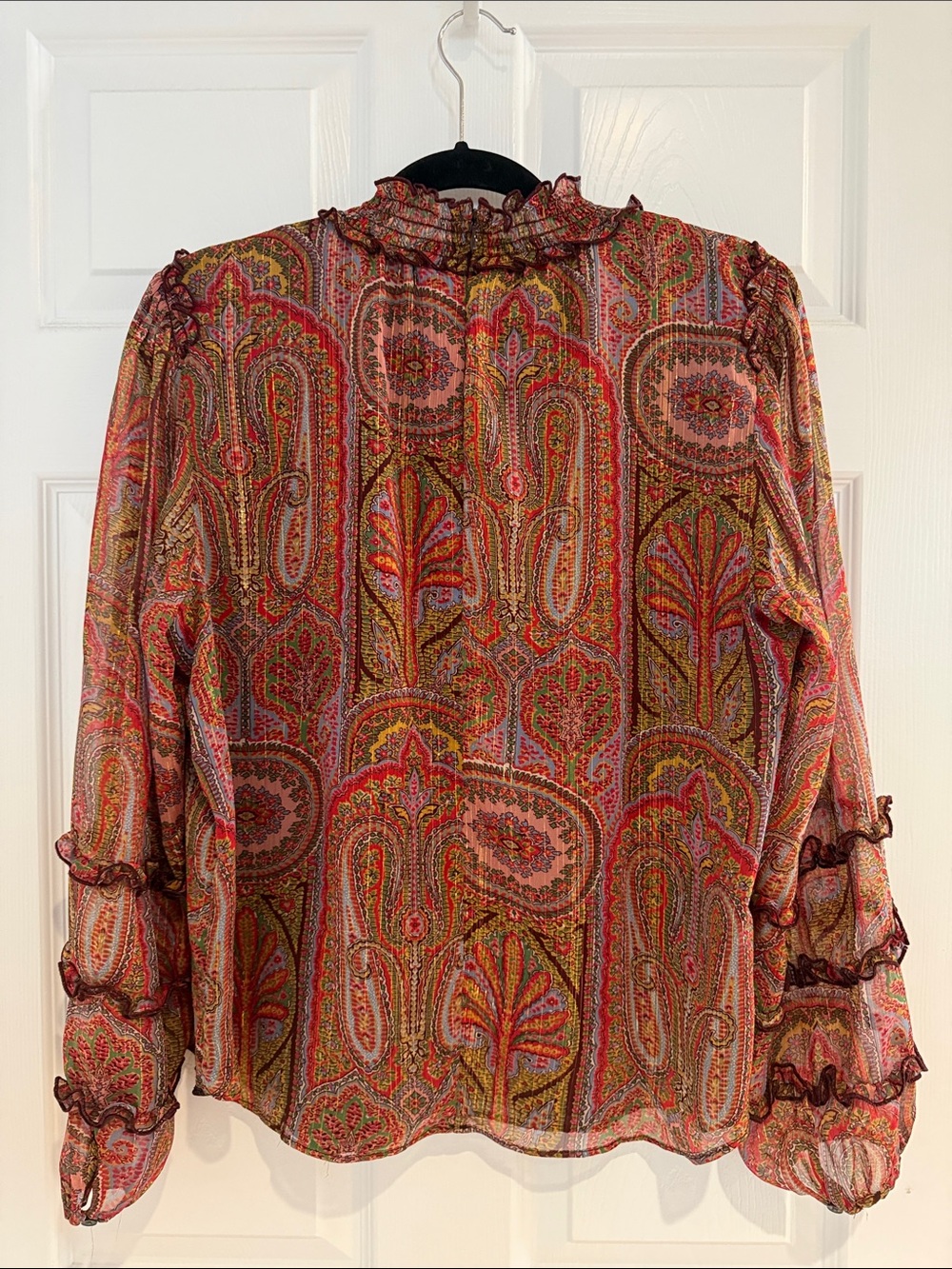 Ann Taylor Multi-Color and Gold Touches Blouse - Large - Picture 3 of 9